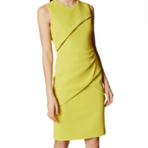 NWT! Karen Millen folded pencil dress, lime